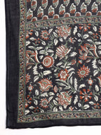 Floral Printed Flared Kurta With Pant & Dupatta, Black - Hiral Fashion - Distacart