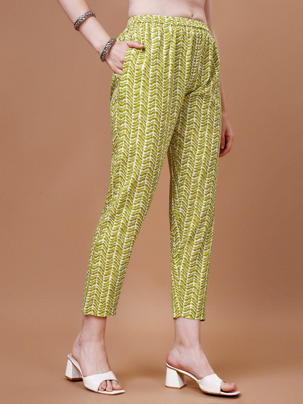 Ethnic Motifs Printed Casual Wear Cotton Kurta With Pant & Dupatta, Multicolor - Hiral Fashion - Distacart