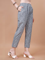 Ethnic Motifs Printed Casual Wear Cotton Kurta With Pant & Dupatta, Multicolor - Hiral Fashion - Distacart