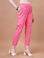 Ethnic Motifs Printed Casual Wear Cotton Kurta With Pant & Dupatta, Multicolor - Hiral Fashion - Distacart