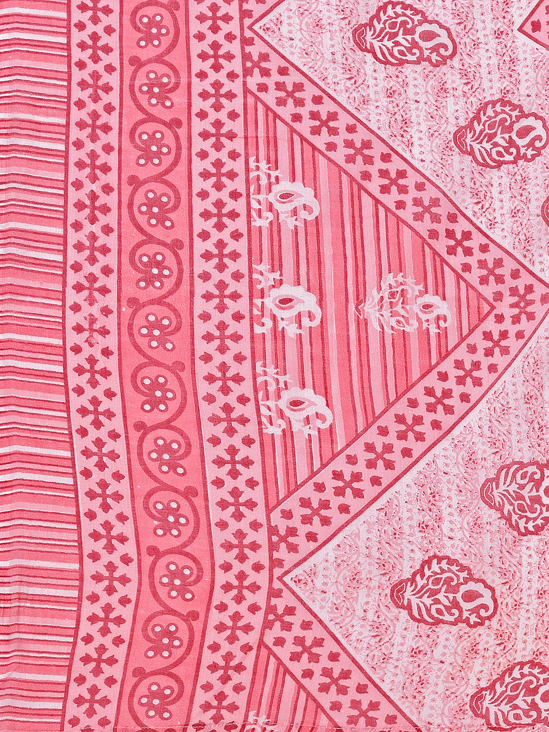 Printed Cotton Kurta With Pant & Dupatta, Multicolor - Hiral Fashion - Distacart