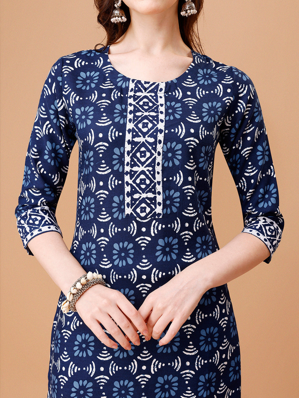 Printed Rayon Kurta With Pant & Dupatta, Multicolor - Hiral Fashion - Distacart