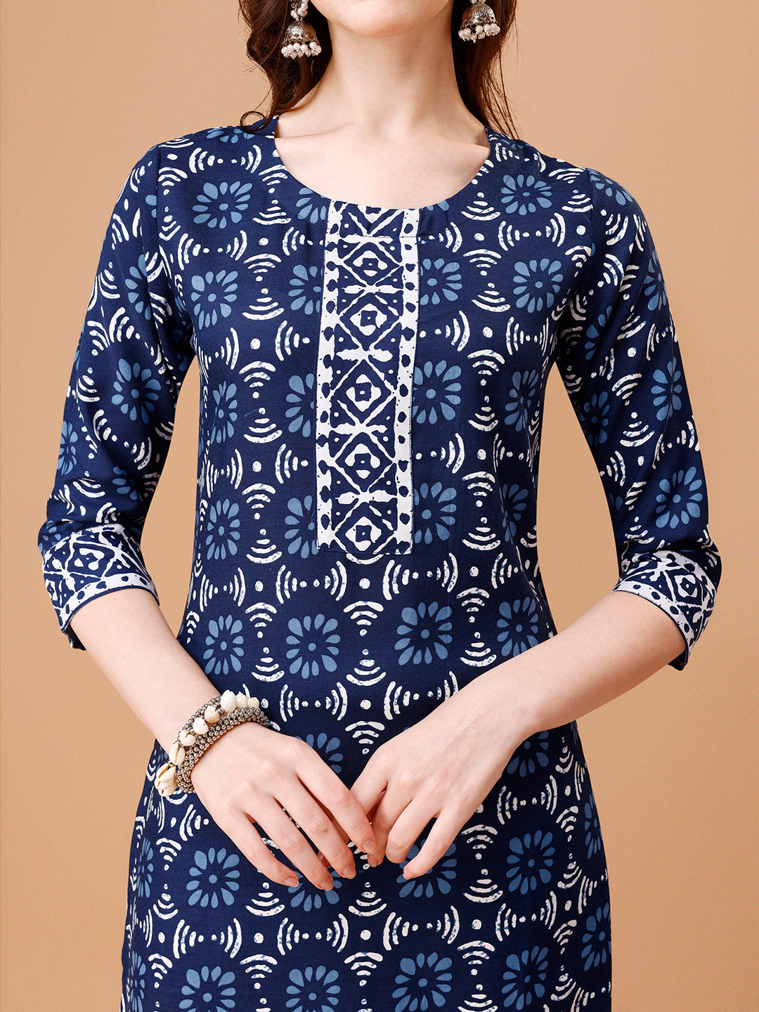 Printed Rayon Kurta With Pant & Dupatta, Multicolor - Hiral Fashion - Distacart