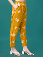 Bandhani Printed Cotton Kurta With Pant & Dupatta, Multicolor - Hiral Fashion - Distacart