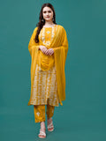 Bandhani Printed Cotton Kurta With Pant & Dupatta, Multicolor - Hiral Fashion - Distacart