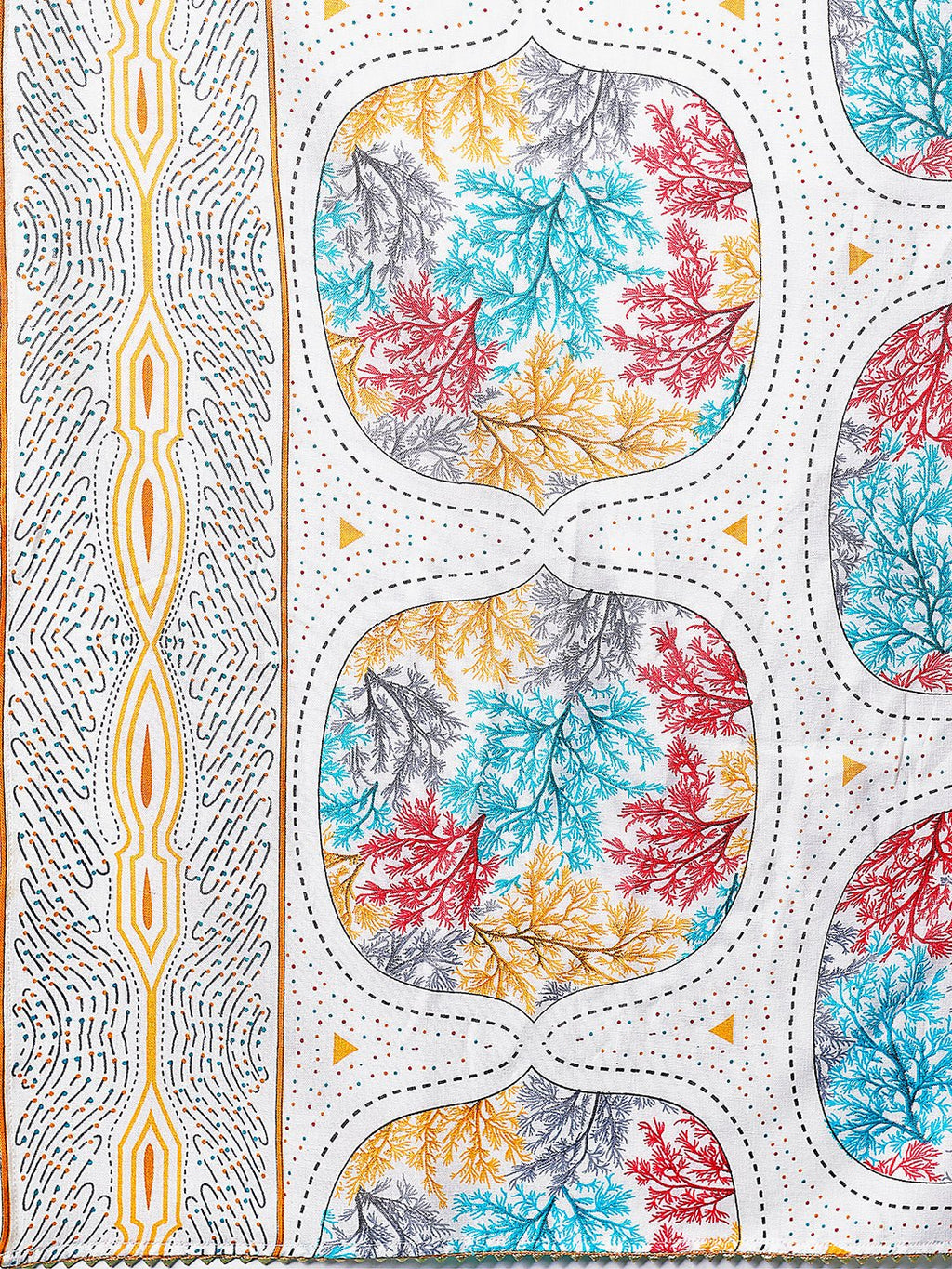 Embroidered & Printed Multicolor Kurta With Pant & Printed Dupatta, Multicolor - Hiral Fashion - Distacart