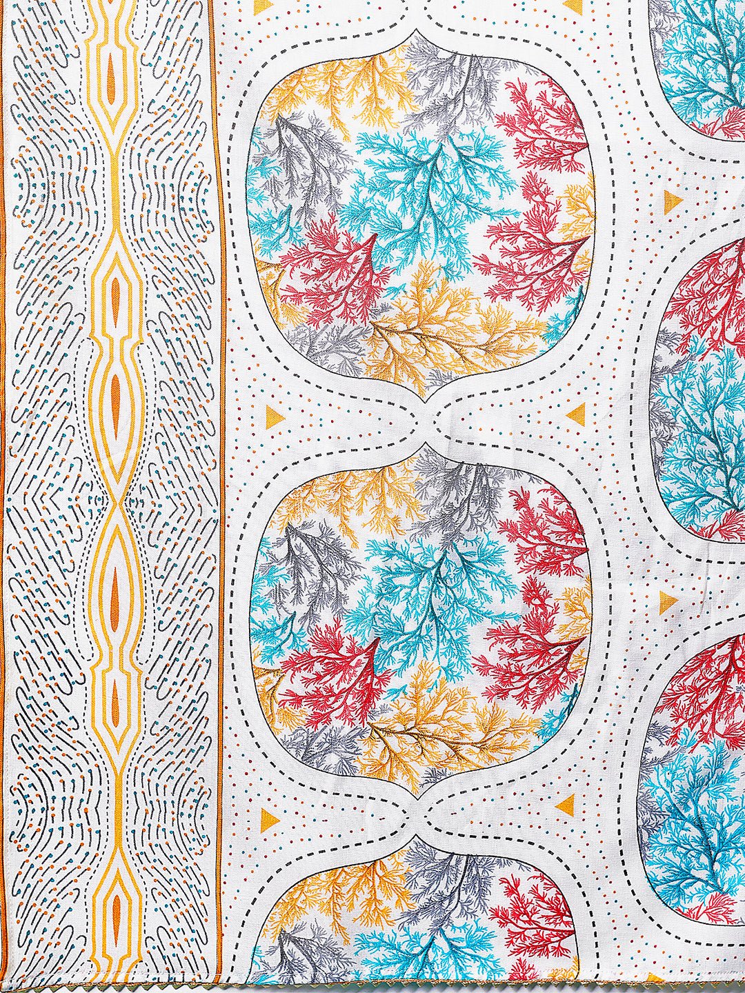 Embroidered & Printed Multicolor Kurta With Pant & Printed Dupatta, Multicolor - Hiral Fashion - Distacart