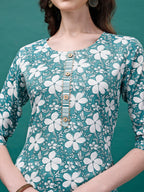 Floral Printed Casual Wear Kurta With Pant & Dupatta, Multicolor - Hiral Fashion - Distacart