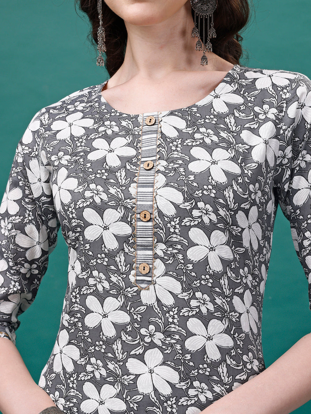 Floral Printed Casual Wear Kurta With Pant & Dupatta, Multicolor - Hiral Fashion - Distacart