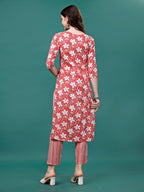 Floral Printed Casual Wear Kurta With Pant & Dupatta, Multicolor - Hiral Fashion - Distacart