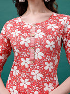 Floral Printed Casual Wear Kurta With Pant & Dupatta, Multicolor - Hiral Fashion - Distacart