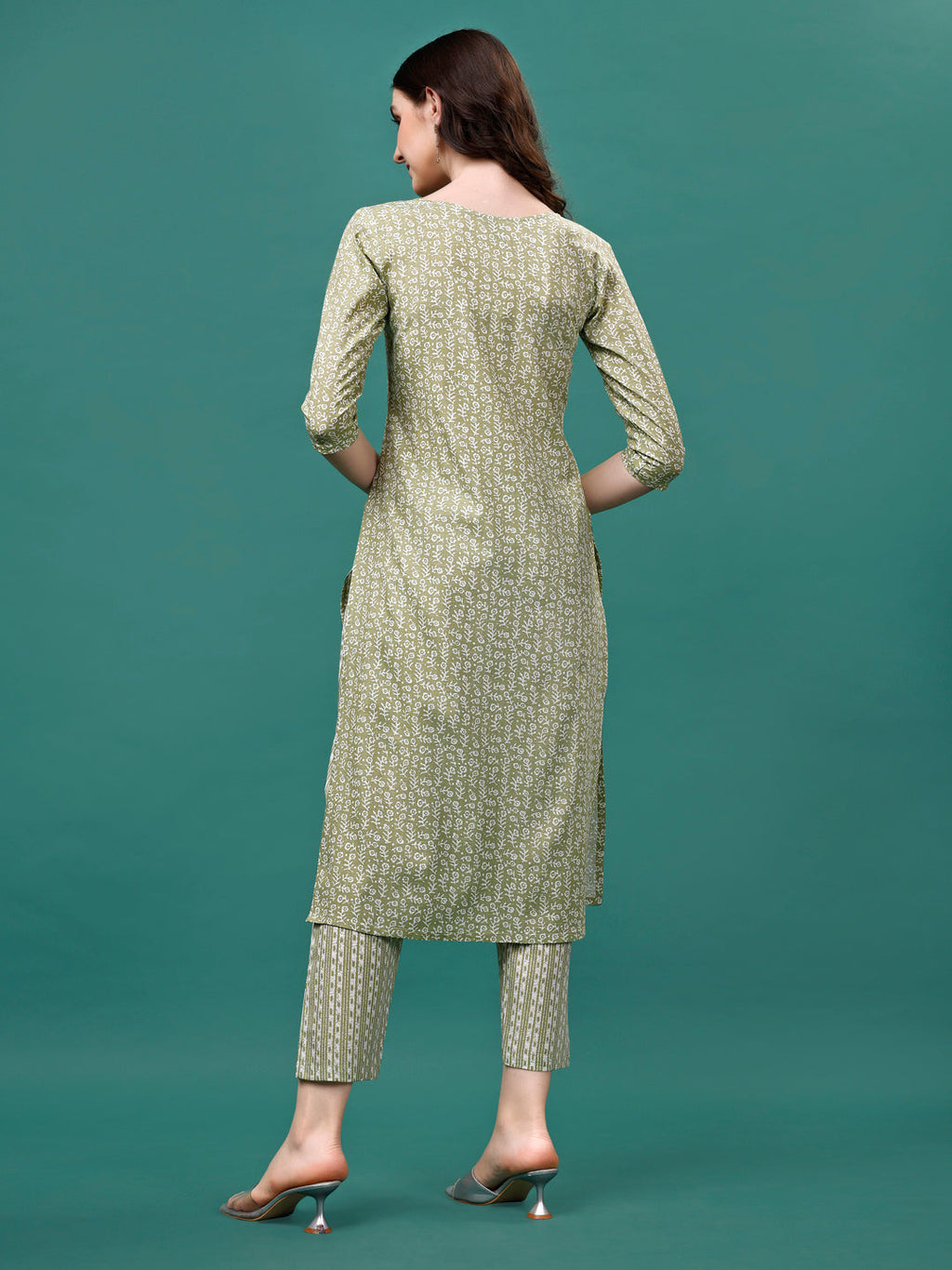 Floral Printed Casual Wear Kurta With Pant & Dupatta, Multicolor - Hiral Fashion