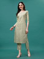 Floral Printed Casual Wear Kurta With Pant & Dupatta, Multicolor - Hiral Fashion