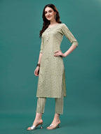 Floral Printed Casual Wear Kurta With Pant & Dupatta, Multicolor - Hiral Fashion