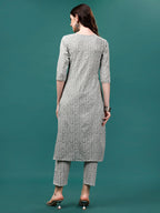 Floral Printed Casual Wear Kurta With Pant & Dupatta, Multicolor - Hiral Fashion