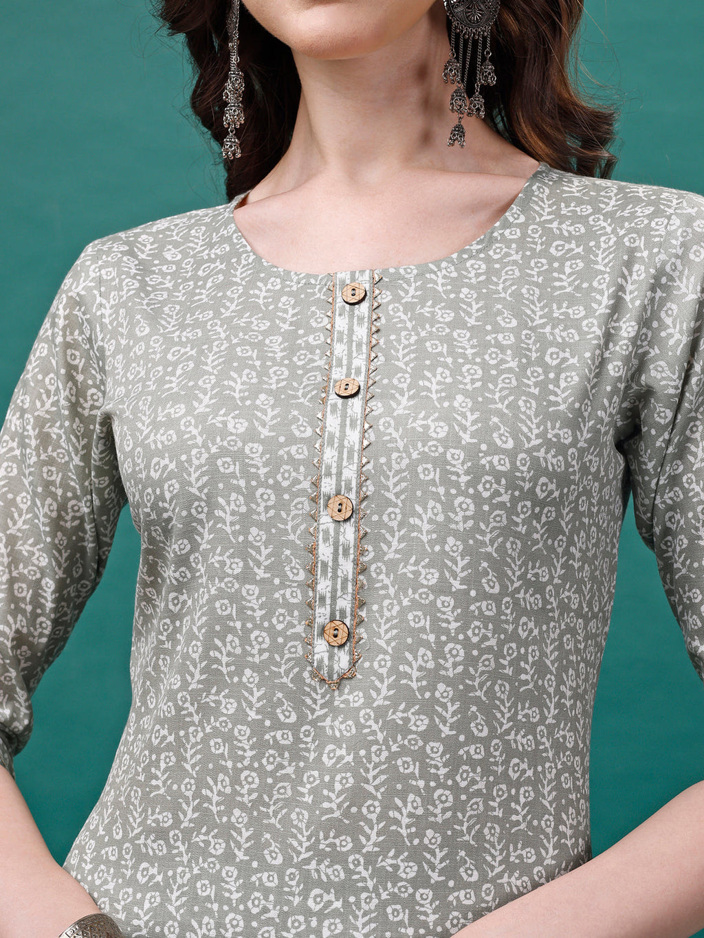 Floral Printed Casual Wear Kurta With Pant & Dupatta, Multicolor - Hiral Fashion