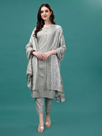 Floral Printed Casual Wear Kurta With Pant & Dupatta, Multicolor - Hiral Fashion