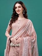 Floral Printed Casual Wear Kurta With Pant & Dupatta, Multicolor - Hiral Fashion