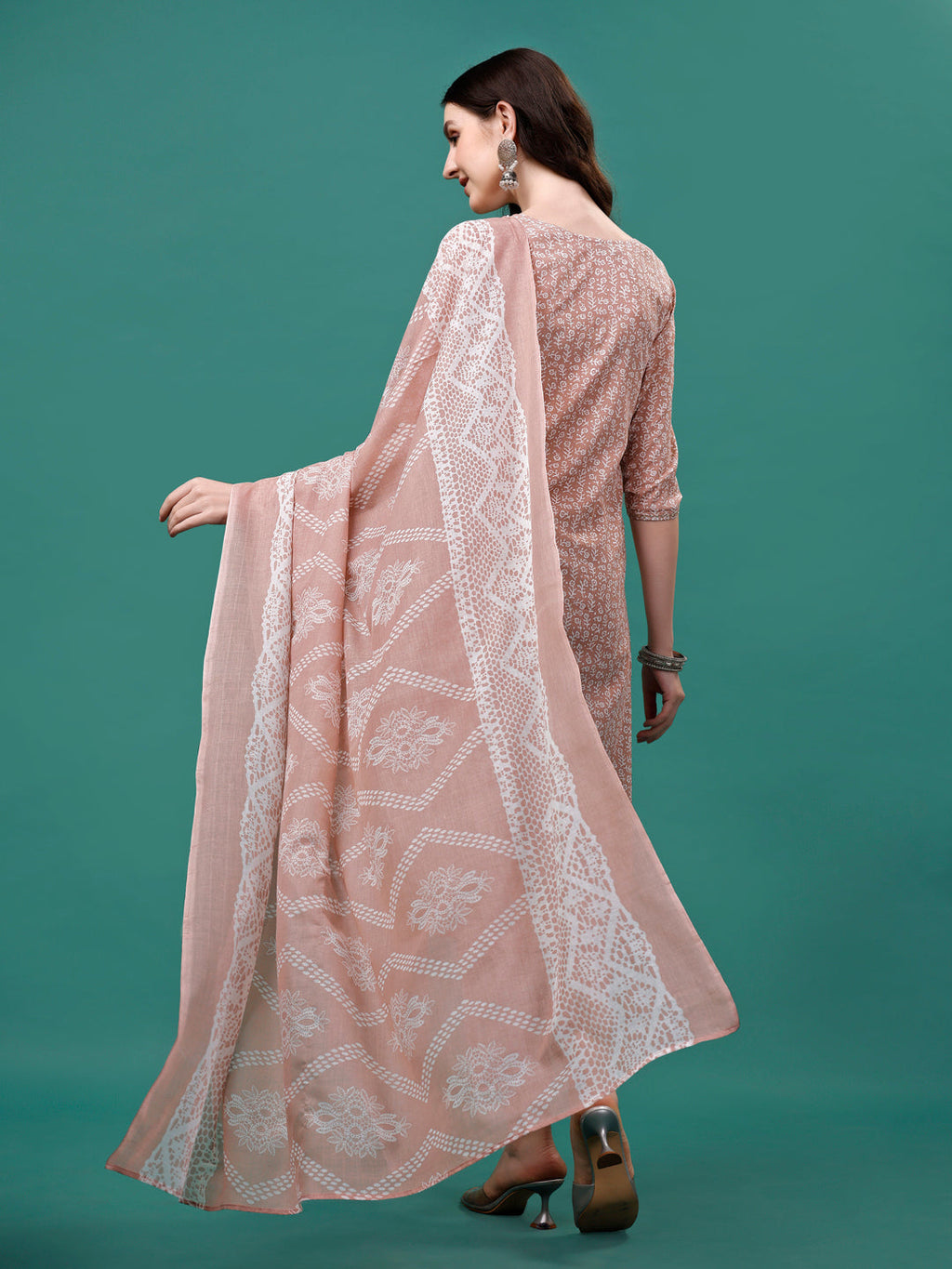 Floral Printed Casual Wear Kurta With Pant & Dupatta, Multicolor - Hiral Fashion