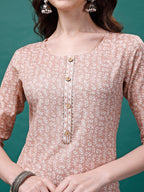 Floral Printed Casual Wear Kurta With Pant & Dupatta, Multicolor - Hiral Fashion