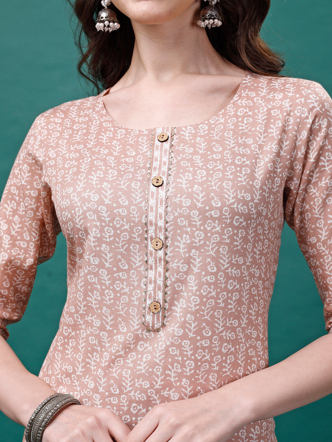 Floral Printed Casual Wear Kurta With Pant & Dupatta, Multicolor - Hiral Fashion