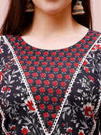 Floral Printed Kurta With Pant & Dupatta, Multicolor - Hiral Fashion - Distacart