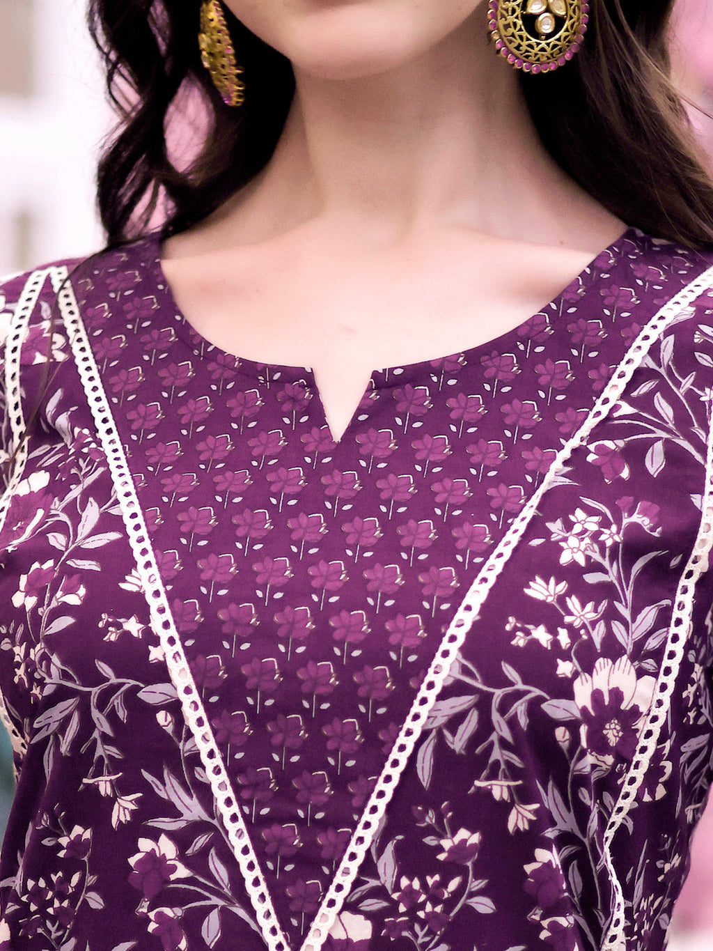 Floral Printed Kurta With Pant & Dupatta, Multicolor - Hiral Fashion - Distacart