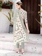 Floral Printed Kurta With Pant & Dupatta, Multicolor - Hiral Fashion