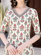 Floral Printed Kurta With Pant & Dupatta, Multicolor - Hiral Fashion