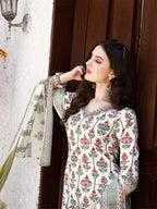 Floral Printed Kurta With Pant & Dupatta, Multicolor - Hiral Fashion