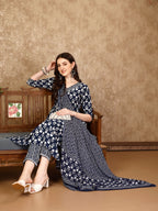 Nyra Cut Ethnic Motifs Printed Kurta With Pant & Dupatta, Multicolor - Hiral Fashion