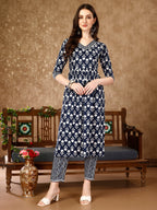Nyra Cut Ethnic Motifs Printed Kurta With Pant & Dupatta, Multicolor - Hiral Fashion