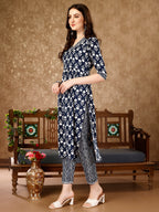 Nyra Cut Ethnic Motifs Printed Kurta With Pant & Dupatta, Multicolor - Hiral Fashion