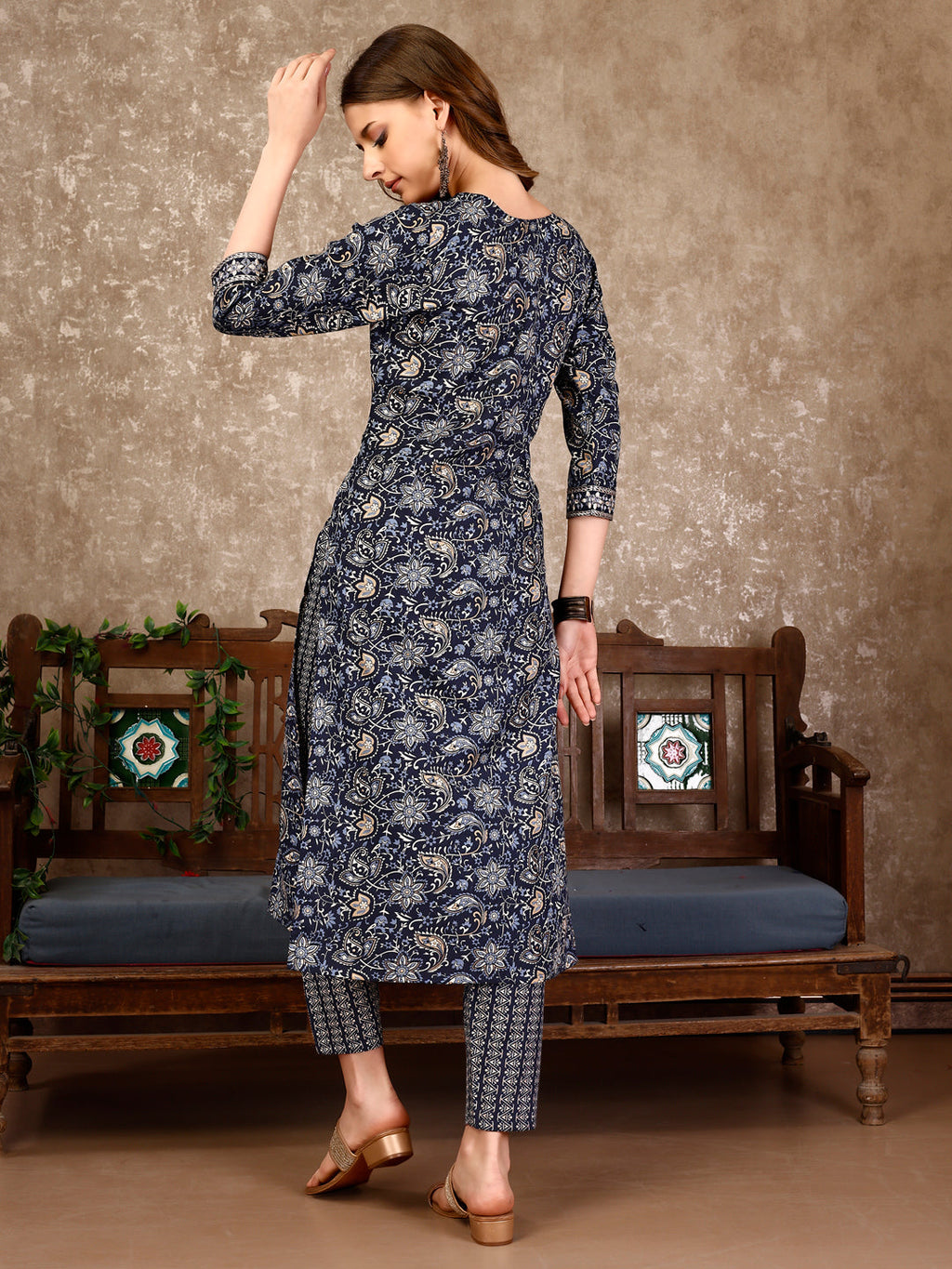 Embroidered & Printed Casual Wear Kurta With Printed Pant & Dupatta, Multicolor - Hiral Fashion - Distacart