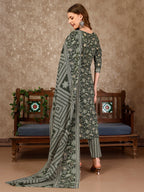 Embroidered & Printed Casual Wear Kurta With Printed Pant & Dupatta, Multicolor - Hiral Fashion - Distacart