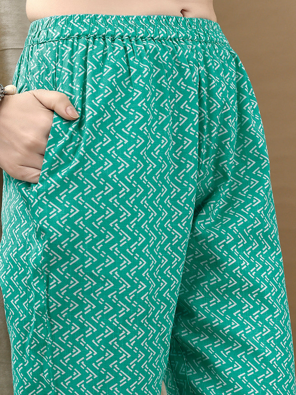 Embroidered & Printed Kurta With Pant & Dupatta, Blue - Hiral Fashion