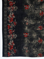 Floral Printed Kurta With Pant & Dupatta, Black - Hiral Fashion