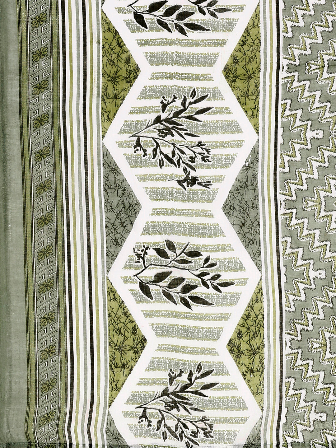 Leaf Printed Kurta With Printed Pant & Dupatta, Multicolor - Hiral Fashion - Distacart