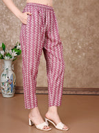 Leaf Printed Kurta With Printed Pant & Dupatta, Multicolor - Hiral Fashion - Distacart