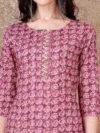 Leaf Printed Kurta With Printed Pant & Dupatta, Multicolor - Hiral Fashion - Distacart