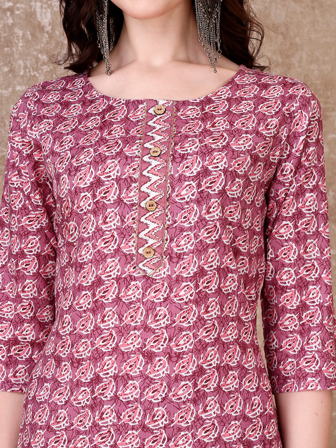 Leaf Printed Kurta With Printed Pant & Dupatta, Multicolor - Hiral Fashion - Distacart