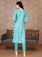Printed Kurta With Printed Pant & Dupatta, Multicolor - Hiral Fashion - Distacart