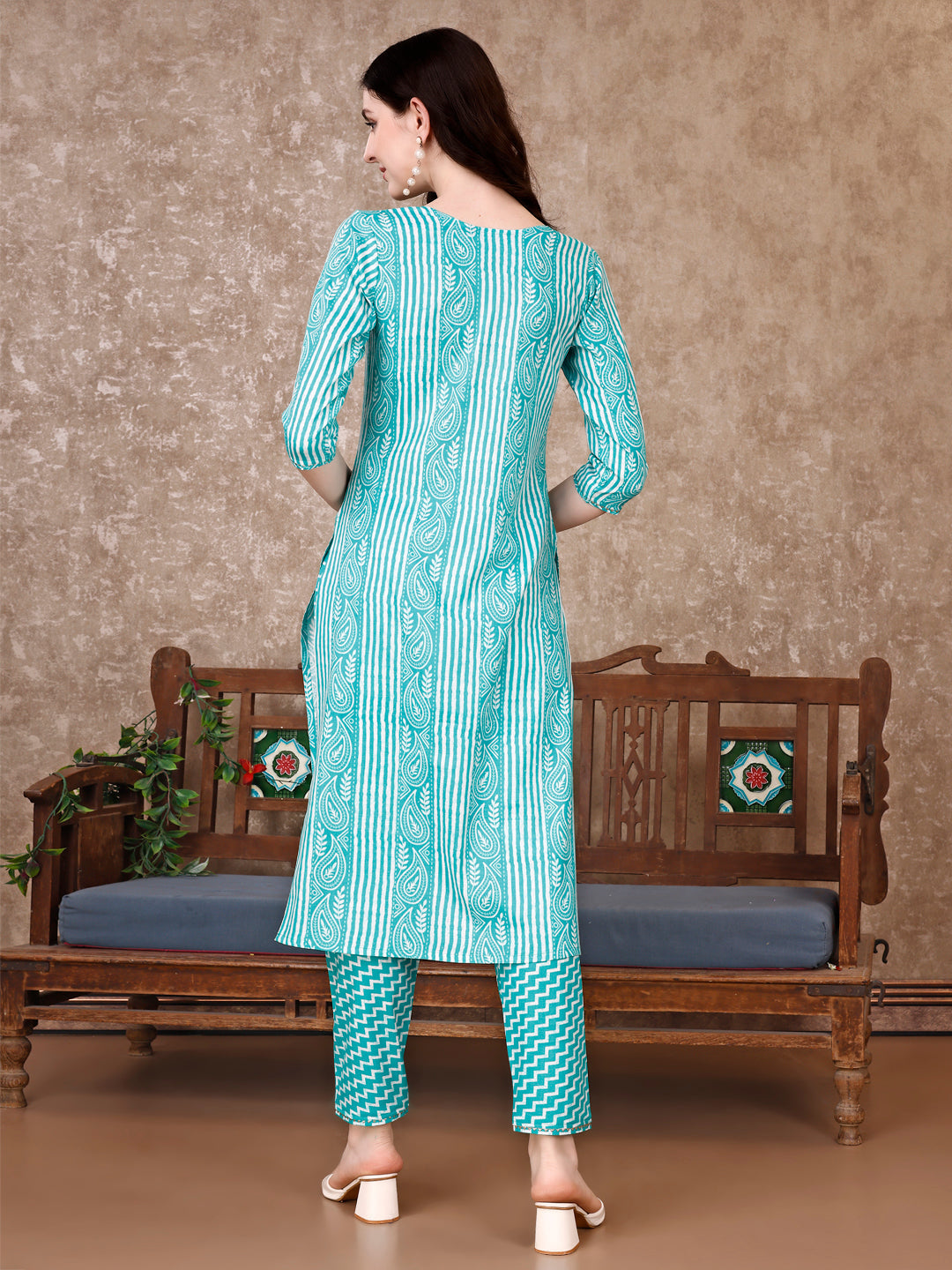Printed Kurta With Printed Pant & Dupatta, Multicolor - Hiral Fashion - Distacart