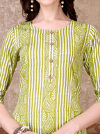 Printed Kurta With Printed Pant & Dupatta, Multicolor - Hiral Fashion - Distacart