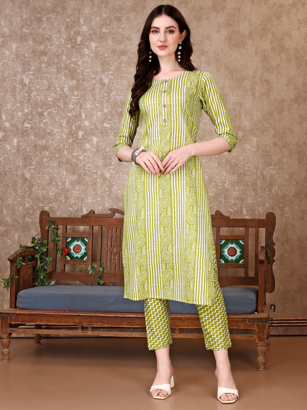 Printed Kurta With Printed Pant & Dupatta, Multicolor - Hiral Fashion - Distacart