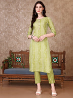 Printed Kurta With Printed Pant & Dupatta, Multicolor - Hiral Fashion - Distacart