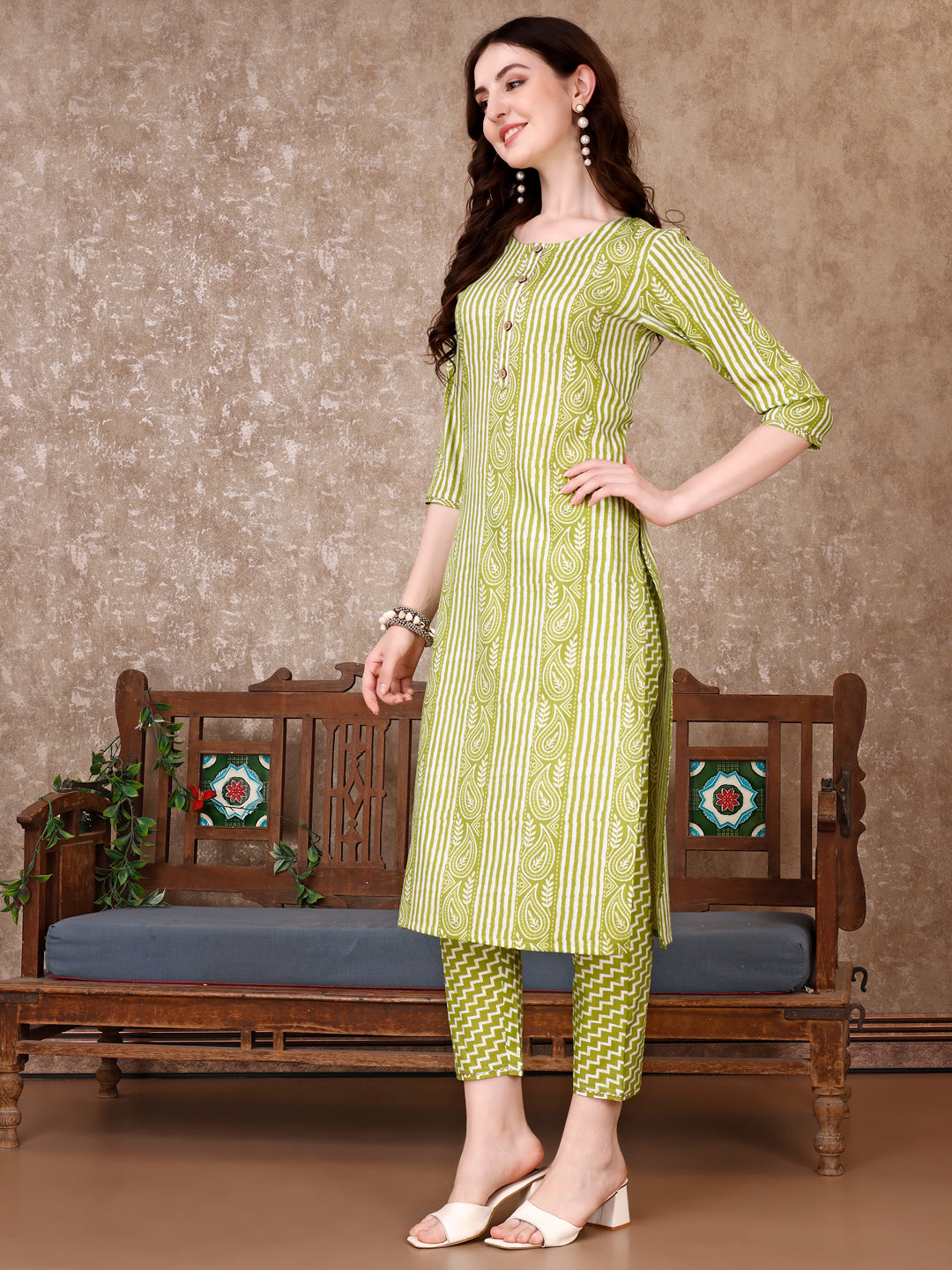 Printed Kurta With Printed Pant & Dupatta, Multicolor - Hiral Fashion - Distacart