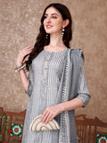 Printed Kurta With Printed Pant & Dupatta, Multicolor - Hiral Fashion - Distacart