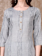 Printed Kurta With Printed Pant & Dupatta, Multicolor - Hiral Fashion - Distacart