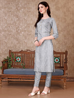 Printed Kurta With Printed Pant & Dupatta, Multicolor - Hiral Fashion - Distacart